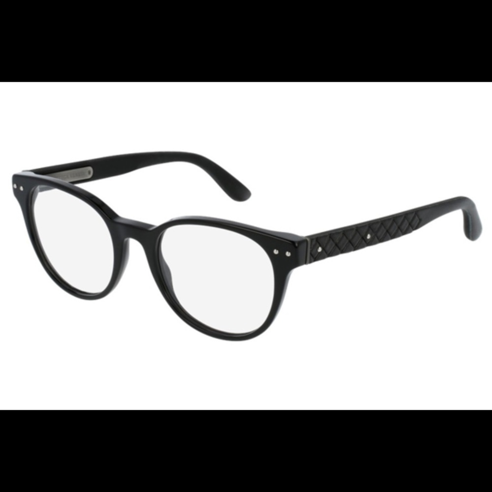 New Bottega Veneta BV0046O Eyeglasses black quilt